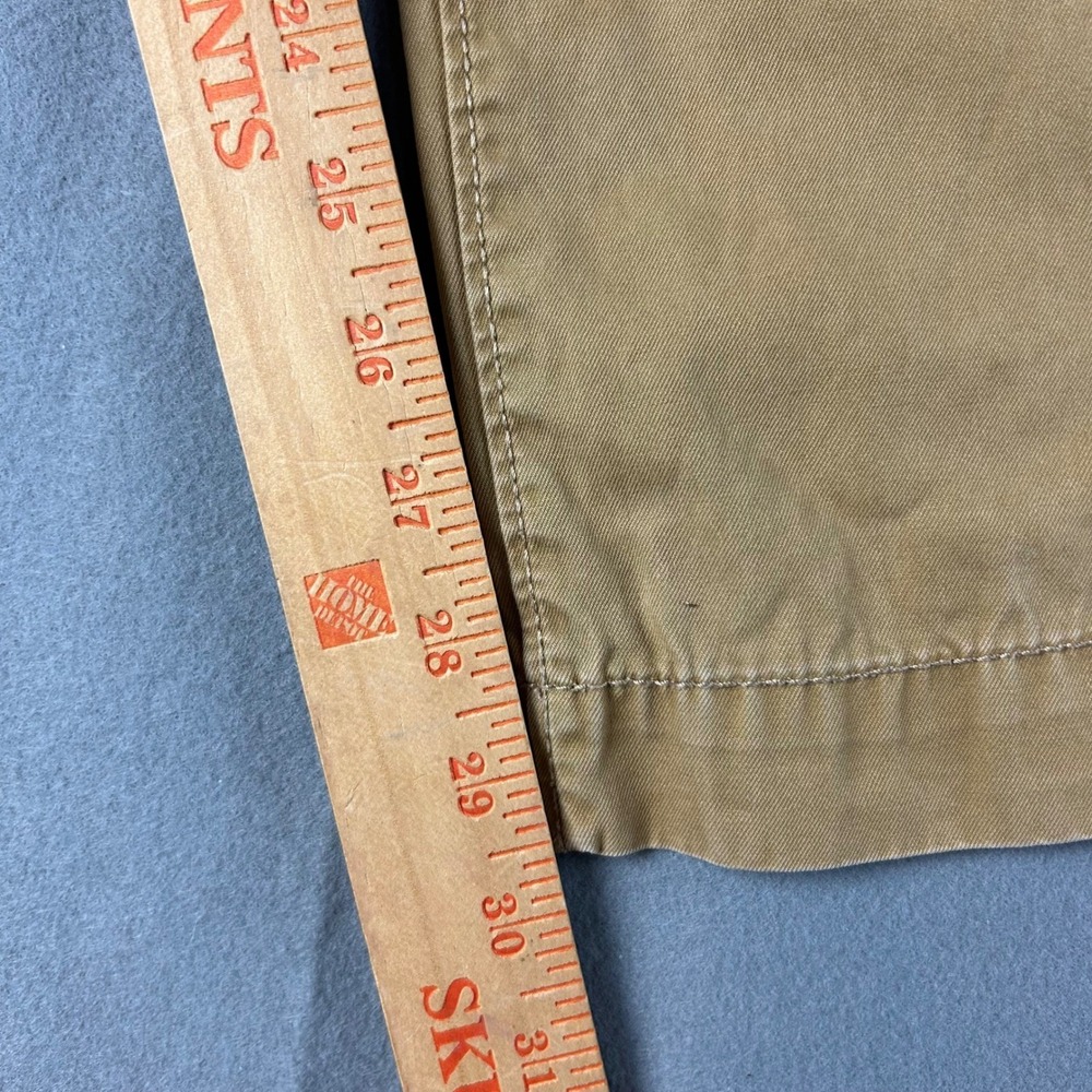 American Eagle Pants Mens 28x32 Khaki Tan Original Straight Chino Cotton 0122 - Picture 9 of 15